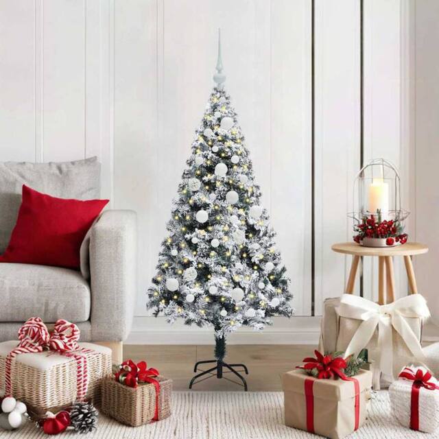 Berkfield Home Artificial Christmas Tree with 150 LEDs with Stand Green 120 cm - image 1
