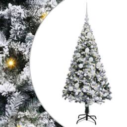 Berkfield Home Artificial Christmas Tree with 150 LEDs with Stand Green 120 cm - thumbnail 2