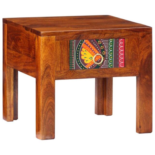Berkfield Home Bedside Cabinet 40x40x36 cm Solid Wood Acacia in Brown - Size: 40 x 40 x 36 cm - image 1
