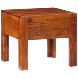 Berkfield Home Bedside Cabinet 40x40x36 cm Solid Wood Acacia in Brown - Size: 40 x 40 x 36 cm - thumbnail 4