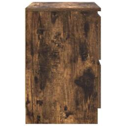 Berkfield Home TV Cabinet Smoked Oak 40x35x54 cm Engineered Wood in Brown - Size: 40 x 35 x 54 cm - thumbnail 7