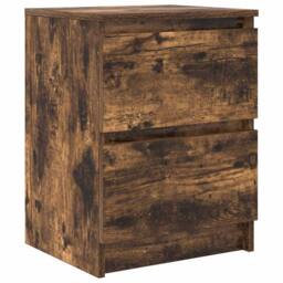Berkfield Home TV Cabinet Smoked Oak 40x35x54 cm Engineered Wood in Brown - Size: 40 x 35 x 54 cm - thumbnail 3