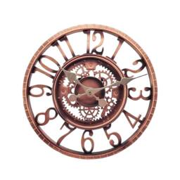 Marco Paul Large Bronze 30cm Open Faced Skeleton Mechanical garden clock Outdoor/Indoor - thumbnail 2