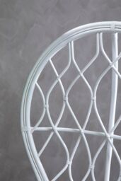 Orsina High Back Rattan Peakcock Chair in White - thumbnail 6