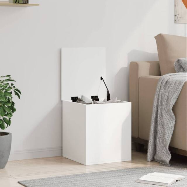 Berkfield Home Storage Box White 40x42x46 cm Engineered Wood - Size: 40 x 42 x 46 cm - image 1