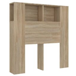 Berkfield Home Headboard Cabinet Sonoma Oak 100x18.5x104.5 cm in Brown - thumbnail 2