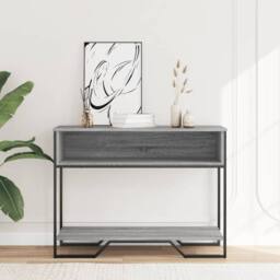 Berkfield Home Classic Console Table Grey Sonoma 100x35x74.5 cm Engineered Wood - thumbnail 1