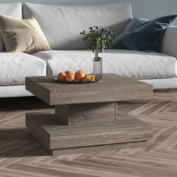 Berkfield Home Coffee Table Grey 60x60x35 cm MDF - Size: 60 x 60 x 35 cm - thumbnail 1