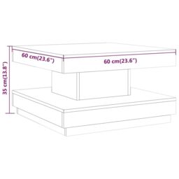Berkfield Home Coffee Table Grey 60x60x35 cm MDF - Size: 60 x 60 x 35 cm - thumbnail 6