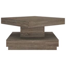 Berkfield Home Coffee Table Grey 60x60x35 cm MDF - Size: 60 x 60 x 35 cm - thumbnail 4