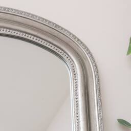 Melody Maison Full Length Foiled Silver Leaner & Wall Mirror - 47cm X 142cm - Size: 47 cm X 142 cm - thumbnail 2