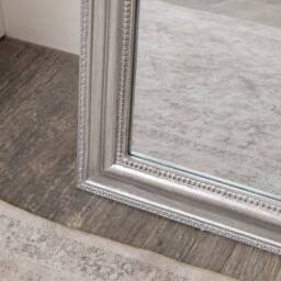 Melody Maison Full Length Foiled Silver Leaner & Wall Mirror - 47cm X 142cm - Size: 47 cm X 142 cm - thumbnail 3