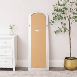 Melody Maison Full Length Foiled Silver Leaner & Wall Mirror - 47cm X 142cm - Size: 47 cm X 142 cm - thumbnail 6