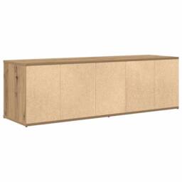Berkfield Home TV Cabinet Artisan Oak 120x34x37 cm Engineered Wood in Brown - Size: 120 x 34 x 37 cm - thumbnail 6