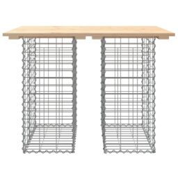 Berkfield Home Garden Bench Gabion Design 100x70x72 cm Solid Wood Pine in Brown - Size: 100 x 70 x 72 cm - thumbnail 5