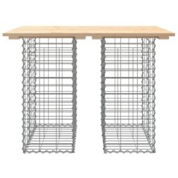 Berkfield Home Garden Bench Gabion Design 100x70x72 cm Solid Wood Pine in Brown - Size: 100 x 70 x 72 cm - thumbnail 3