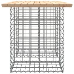 Berkfield Home Garden Bench Gabion Design 100x70x72 cm Solid Wood Pine in Brown - Size: 100 x 70 x 72 cm - thumbnail 4