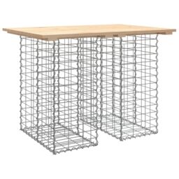 Berkfield Home Garden Bench Gabion Design 100x70x72 cm Solid Wood Pine in Brown - Size: 100 x 70 x 72 cm - thumbnail 2