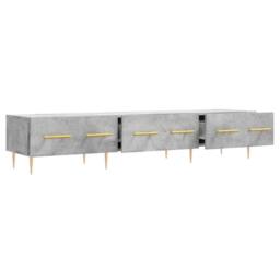 Berkfield Home TV Cabinet Concrete Grey 150x36x30 cm Engineered Wood - Size: 150 x 36 x 30 cm - thumbnail 6