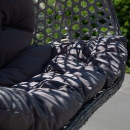 Artemis Home Alston Double Garden Hanging Egg Chair in Dark Grey - thumbnail 2