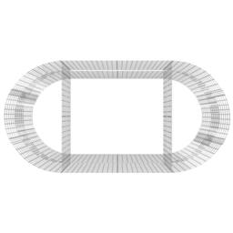 Berkfield Home Gabion Raised Bed Galvanised Iron 200x100x100 cm in Silver - Size: 200 x 100 x 100 cm - thumbnail 6