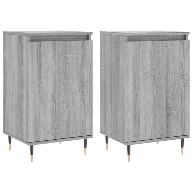 Berkfield Home Sideboards 2 pcs Grey Sonoma 40x35x70 cm Engineered Wood - Size: 40 x 35 x 70 cm - image 1