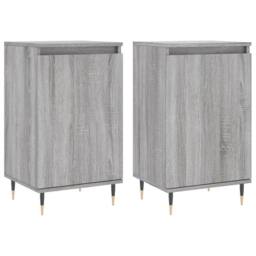 Berkfield Home Sideboards 2 pcs Grey Sonoma 40x35x70 cm Engineered Wood - Size: 40 x 35 x 70 cm - thumbnail 1