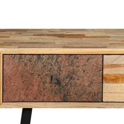 Berkfield Home Console Table Solid Reclaimed Teak 120x30x76 cm - Size: 120 x 30 x 76 cm - thumbnail 6