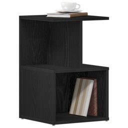 Berkfield Home Nightstands 2 pcs Black Oak 35x35x55 cm Engineered Wood - Size: 35 x 35 x 55 cm - thumbnail 3