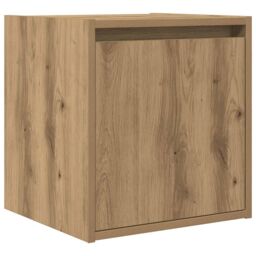Berkfield Home Wall-Mounted Bedside Cabinet Artisan Oak 38x34x40 cm in Brown - Size: 38 x 34 x 40 cm - thumbnail 2