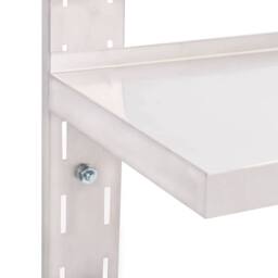 Berkfield Home Durable 2-Tier Floating Wall Shelf Stainless Steel 100x30 cm in Grey - thumbnail 4