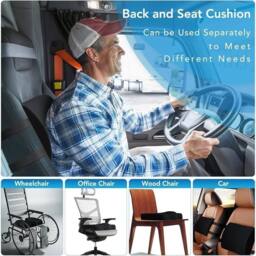 SPETLEK Orthopedic Memory Foam Seat Cushion in Black - thumbnail 4