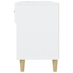 Berkfield Home Shoe Cabinet High Gloss White 102x35x55 cm Engineered Wood - Size: 102 x 35 x 55 cm - thumbnail 7
