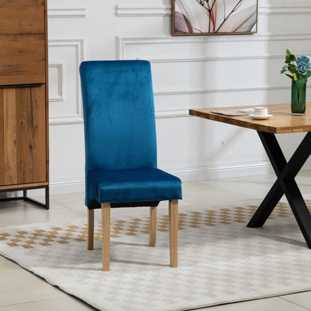 Artemis Home Rimini Velvet Fabric Dining Chairs - Set of 2 in Blue - image 1