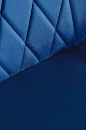 FurnitureboxUK Set of 2 Pesaro Luxury Velvet Dining Chairs With Diamond Stitched Back & Black Metal Legs in Navy - thumbnail 4