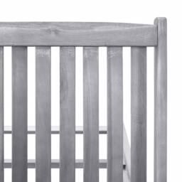 Berkfield Home 2-Person Sun Lounger Solid Acacia Wood in Grey - thumbnail 6