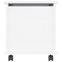 Berkfield Home Storage Chest with Wheels ALTA White 73x39.5x44 cm Solid Wood Pine - thumbnail 6