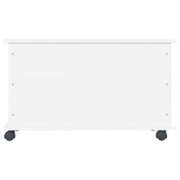 Berkfield Home Storage Chest with Wheels ALTA White 73x39.5x44 cm Solid Wood Pine - thumbnail 5