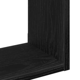 Berkfield Home Wall Shelf Black Oak 90x16x78 cm Engineered Wood - Size: 90 x 16 x 78 cm - thumbnail 9