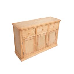 Cabinet Bits Lucca Waxed 3 Drawer 3 Door Sideboard Wood Knob in Light Brown - thumbnail 5
