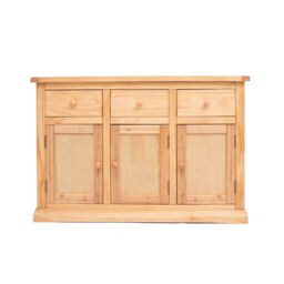 Cabinet Bits Lucca Waxed 3 Drawer 3 Door Sideboard Wood Knob in Light Brown - thumbnail 4