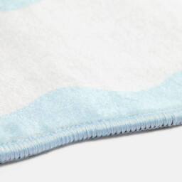 OHS Bow Velvet Bath Mat Soft Absorbent Shower Rug in Blue - thumbnail 6