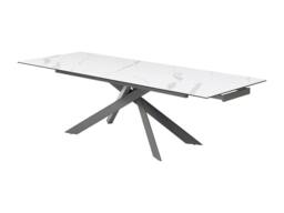 Vente-unique 8 - 12 Seater Extendable Dining Table In Ceramic, Tempered Glass, and in Grey - thumbnail 9