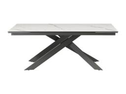 Vente-unique 8 - 12 Seater Extendable Dining Table In Ceramic, Tempered Glass, and in Grey - thumbnail 6
