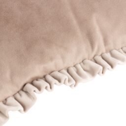 Wylder Tilly Velvet Frill Reversible Cushion in Beige - Size: 30 cm x 50 cm - thumbnail 4