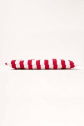 Homescapes Seat Pad Luxury Cotton Red Striped Indoor Outdoor Garden Cushion, 40cm - thumbnail 5