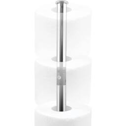KORVIXA Toilet Roll Holder Anti Slip Bathroom in Silver - thumbnail 2
