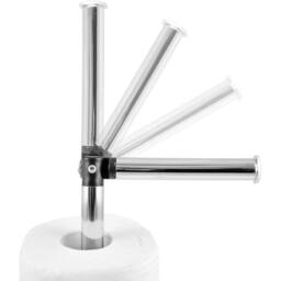 KORVIXA Toilet Roll Holder Anti Slip Bathroom in Silver - thumbnail 3