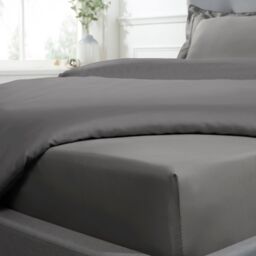 Smart Living Luxurious 300 Thread Count Anti-Allergy 100% Cotton Sateen Pillowcases in Charcoal - Size: Standard Pillow Case - thumbnail 2