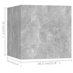 Berkfield Home 7 Piece TV Cabinet Set Concrete Grey Engineered Wood - thumbnail 6